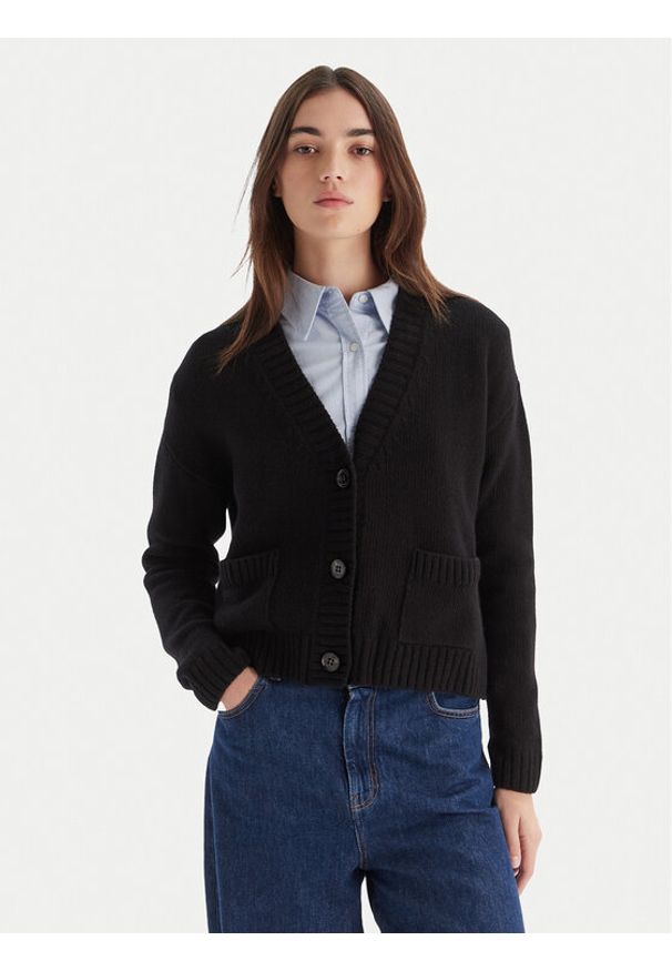 Weekend Max Mara Kardigan Filmato 2525346062 Czarny Regular Fit. Kolor: czarny. Materiał: wełna