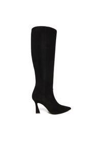 Stuart Weitzman Kozaki Vinnie Zip SM588 Czarny. Kolor: czarny. Materiał: skóra, zamsz