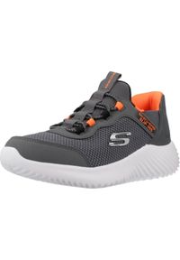 skechers - Buty SKECHERS 403822L SLIP-INS Szary. Okazja: na co dzień. Kolor: szary. Materiał: materiał #1