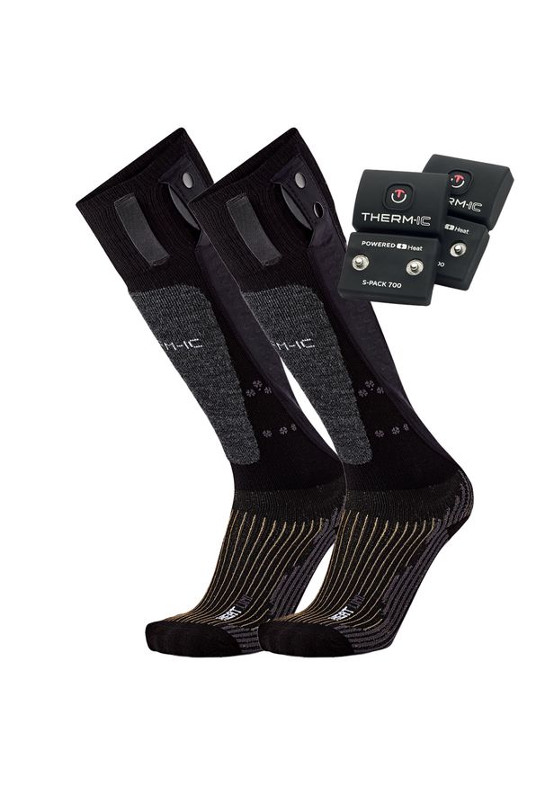 Zestaw skarpety baterii narciarski doroslych Therm-ic Set Heat Uni + S-Pack 1200. Kolor: szary. Sport: narciarstwo