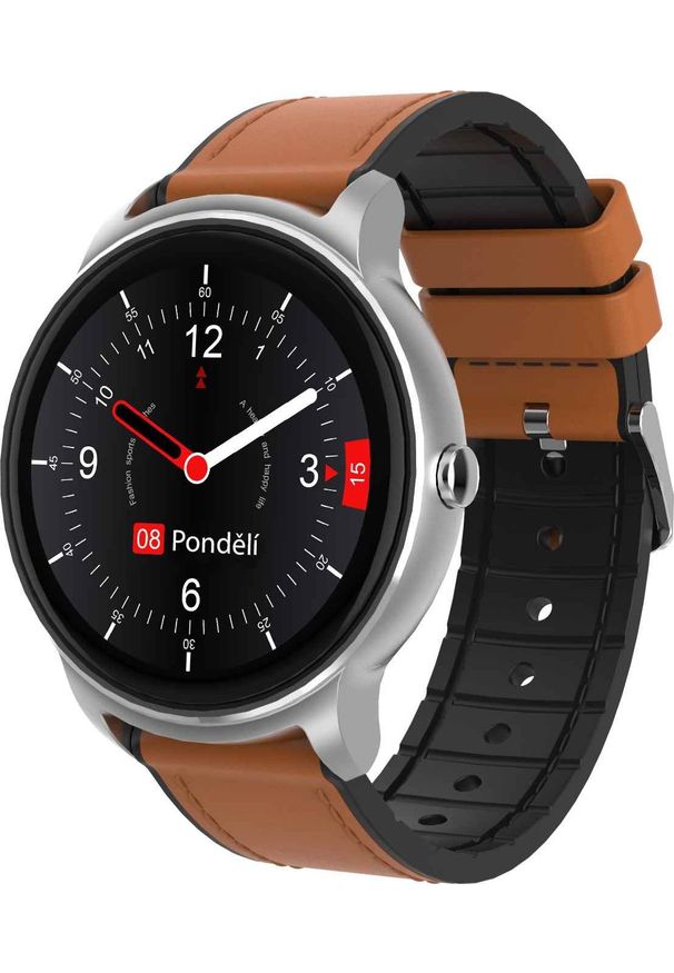 Smartwatch iGET Fit F60 Czarno-brązowy. Rodzaj zegarka: smartwatch. Kolor: czarny, brązowy, wielokolorowy