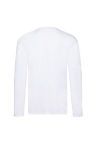 FRUIT OF THE LOOM - Oryginalna Koszulka Z Długim Rękawem Dla Dorosłych Unisex. Kolor: biały. Długość rękawa: długi rękaw. Długość: długie