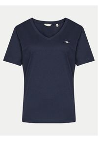 GANT - Gant T-Shirt Shield 4200750 Granatowy Regular Fit. Kolor: niebieski. Materiał: bawełna #1