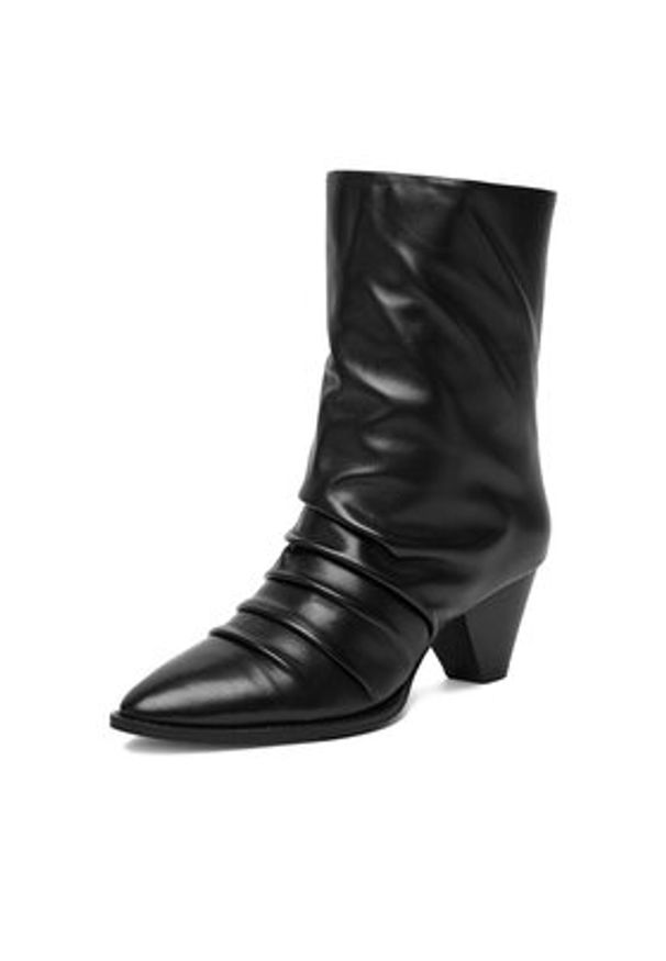 Badura Botki EO-APRIL-25FW219 Czarny. Kolor: czarny. Materiał: skóra