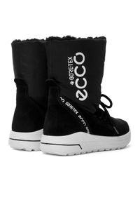 ecco - Buty zimowe dziecięce czarne ECCO Urban Snowboarder GTX. Kolor: czarny. Materiał: skóra, zamsz, materiał. Szerokość cholewki: normalna. Sezon: zima. Styl: młodzieżowy