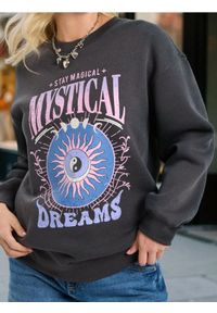 Sinsay - Bluza crewneck - szary. Kolor: szary