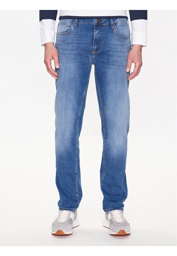 Lindbergh Jeansy 30-020000SFB Niebieski Tapered Fit. Kolor: niebieski