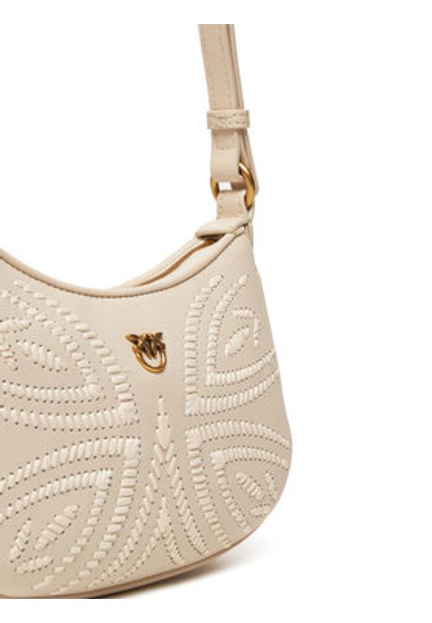 Pinko - PINKO Torebka Half Moon Baby PE 25 PLTT 103538 A2C3 Écru. Materiał: skórzane