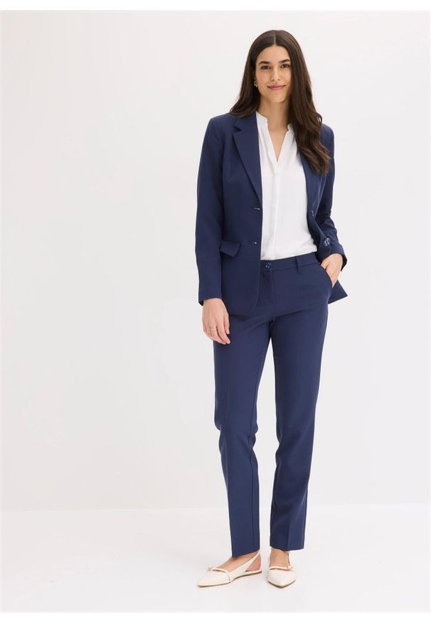 bonprix - Spodnium. Kolor: niebieski. Styl: elegancki, klasyczny