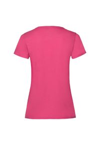 FRUIT OF THE LOOM - Koszulka Damska Valueweight. Kolor: różowy. Sport: turystyka piesza