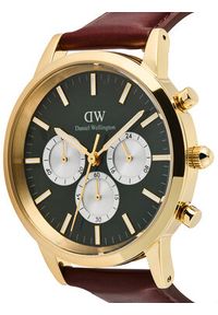 Daniel Wellington Zegarek Iconic Chronograph St Mawes Arctic Panda DW00100876 Brązowy. Kolor: brązowy #5