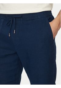 TOMMY HILFIGER - Tommy Hilfiger Spodnie materiałowe Harlem MW0MW38801 Granatowy Slim Fit. Kolor: niebieski. Materiał: len #5