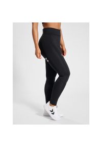 Legging w poliestrze dla kobiet Hummel HmlCourt. Kolor: czarny. Materiał: poliester. Wzór: nadruk