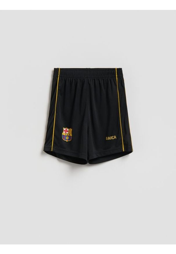 Reserved - Szorty FC Barcelona - czarny. Kolor: czarny. Materiał: dzianina