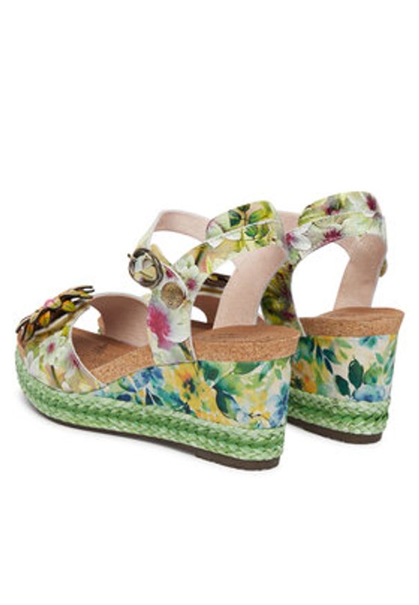 Laura Vita Sandały Facyo 75 Zielony. Kolor: zielony. Materiał: skóra