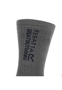 Regatta - Skarpety Wełniane Wool Hiker 2pak. Kolor: wielokolorowy, niebieski, szary. Materiał: wełna