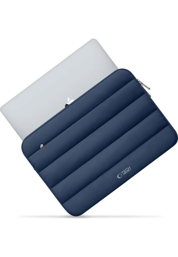 TECH-PROTECT - Etui Tech-Protect Fluffy Laptop 15-16 granatowy. Kolor: niebieski. Materiał: materiał. Styl: elegancki, casual