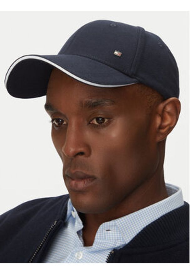 TOMMY HILFIGER - Tommy Hilfiger Czapka z daszkiem Corp Flannel AM0AM13164 Granatowy. Kolor: niebieski. Materiał: materiał, bawełna