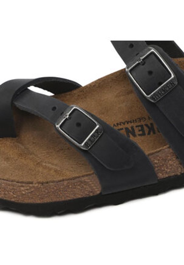 Birkenstock Japonki Mayari 0171481 Czarny. Kolor: czarny. Materiał: skóra, nubuk