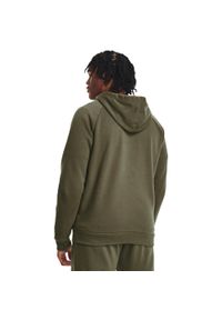 Bluza z kapturem Under Armour UA Rival Fleece FZ, Mężczyźni. Typ kołnierza: kaptur. Kolor: zielony, biały, wielokolorowy. Materiał: materiał, bawełna