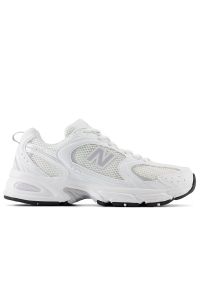 Buty New Balance U530CSE - białe. Kolor: biały. Materiał: materiał, syntetyk. Szerokość cholewki: normalna. Sezon: lato. Sport: turystyka piesza