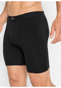 bonprix - Długie bokserki o dopasowanym kroju z bawełną (2 pary). Kolor: czarny. Materiał: bawełna. Długość: długie #2