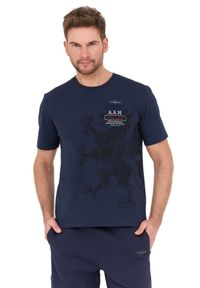 Aeronautica Militare - AERONAUTICA MILITARE Granatowy t-shirt M.C.. Kolor: niebieski #5