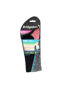 BRIDGEDALE - Skarpety narciarskie damskie Bridgedale Ski Mid+ Merino P Pattern. Kolor: czarny. Sport: narciarstwo