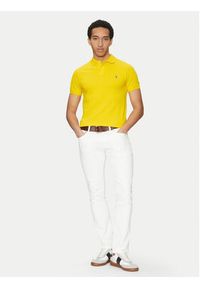 Polo Ralph Lauren Polo 710536856446 Żółty Slim Fit. Typ kołnierza: polo. Kolor: żółty. Materiał: bawełna