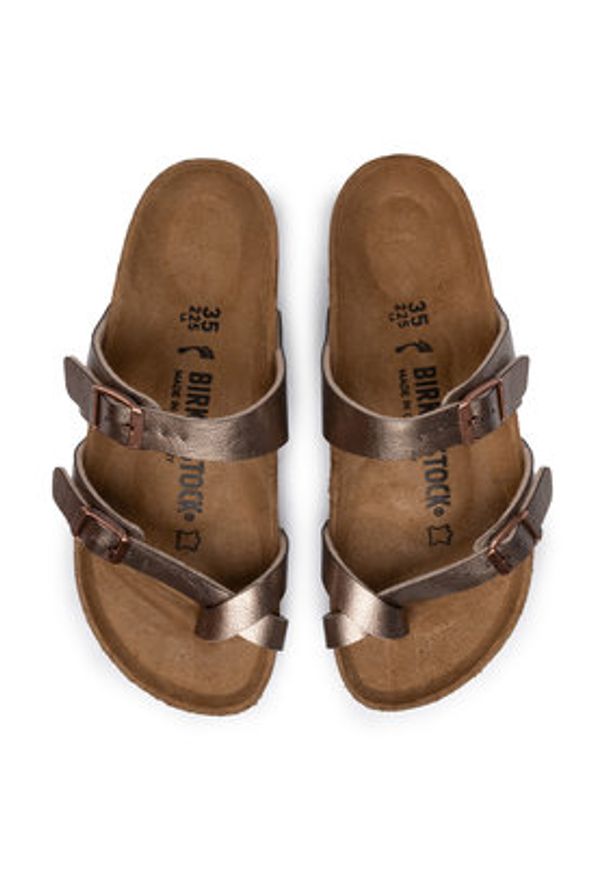 Birkenstock Japonki Mayari 1016409 Złoty. Kolor: złoty. Materiał: skóra