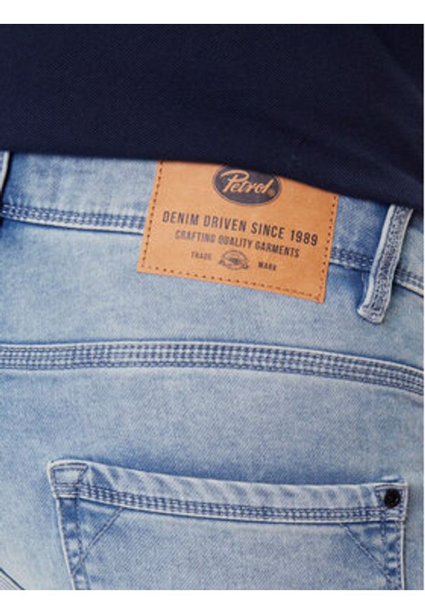 Petrol Industries Szorty jeansowe M-ROS-SHO001 Niebieski Slim Fit. Kolor: niebieski. Materiał: bawełna