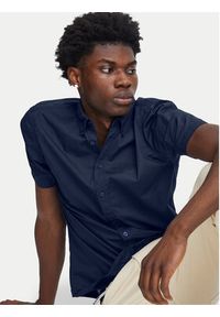 Blend Koszula 20716365 Granatowy Slim Fit. Kolor: niebieski. Materiał: bawełna #6