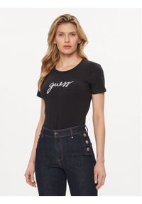 Guess T-Shirt O4RM09 KBBU1 Czarny Regular Fit. Kolor: czarny. Materiał: bawełna