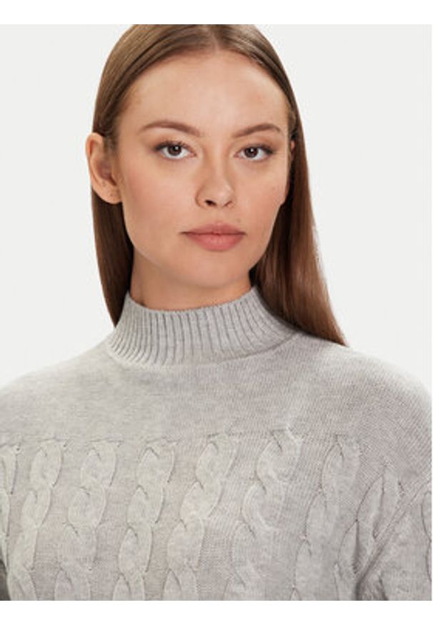 Guess Golf W5BR30 Z1192 Szary Relaxed Fit. Typ kołnierza: golf. Kolor: szary. Materiał: syntetyk