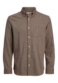 Jack & Jones - Jack&Jones Koszula Blubrook 12282353 Beżowy Regular Fit. Kolor: beżowy. Materiał: bawełna
