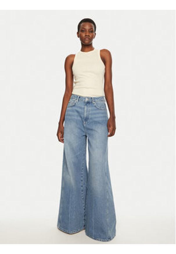 Herskind Jeansy Katja 5425206 Niebieski Wide Leg. Kolor: niebieski