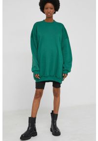 Answear Lab bluza damska kolor zielony gładka. Kolor: zielony. Materiał: dzianina. Wzór: gładki. Styl: wakacyjny #5