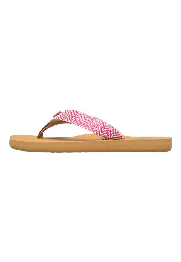 Roxy - Klapki dla Dziewczynki PORTO RAFFIA Czerwony. Kolor: różowy. Materiał: syntetyk, poliester