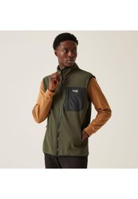 Regatta - Męski kamizelka Frankie. Kolor: zielony, brązowy, wielokolorowy. Materiał: polar. Sport: turystyka piesza #1