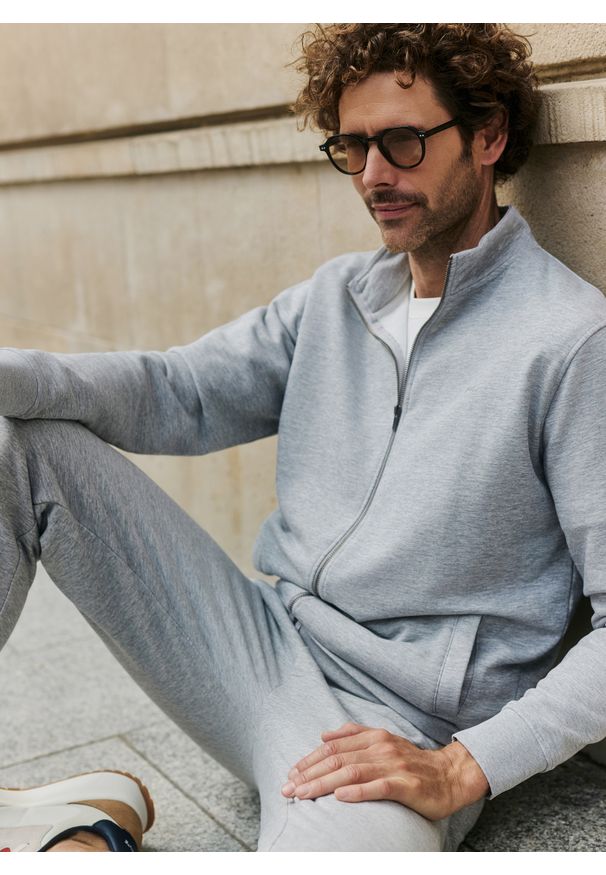 Pako Lorente - PAKO LORENTE - Szare spodnie dresowe. Okazja: na co dzień. Kolor: niebieski, szary. Materiał: dresówka. Wzór: gładki. Styl: casual