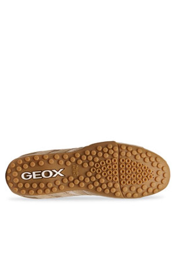 Geox Sneakersy D Snake Original D65B0A 01422 C1S5K Beżowy. Kolor: beżowy. Materiał: skóra, zamsz