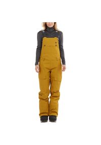 FUNDANGO - Spodnie dresowe Sakura Bib Pants - brązowe. Kolor: brązowy. Materiał: dresówka. Sezon: zima #1