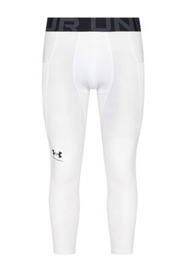 Under Armour Legginsy HeatGear® 1361588 Biały Slim Fit. Kolor: biały. Materiał: syntetyk