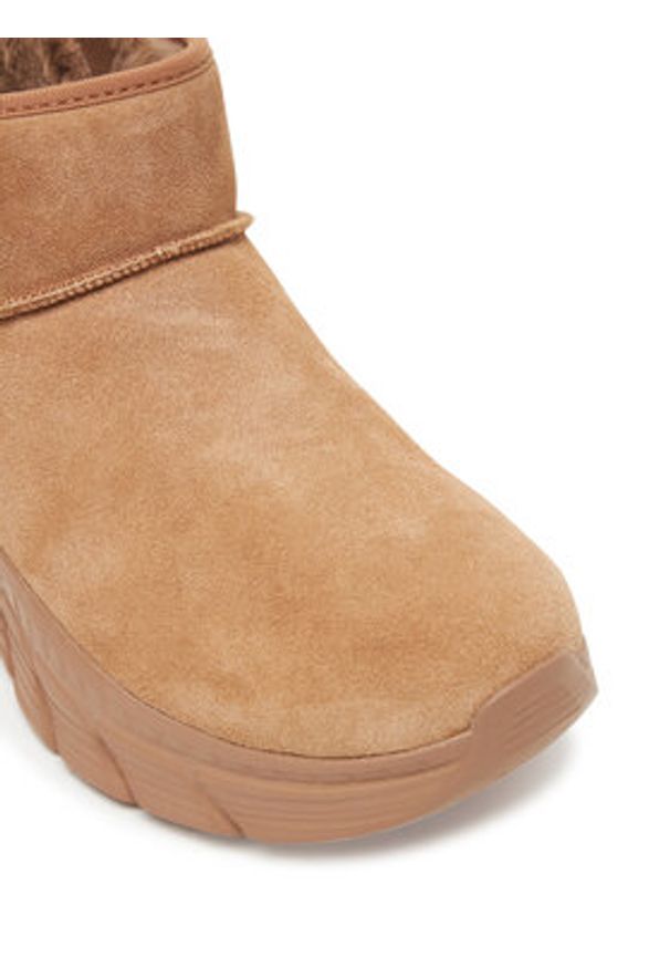 skechers - Skechers Śniegowce Bobs B Flex Hi 117390/CSNT Brązowy. Kolor: brązowy. Materiał: zamsz, skóra