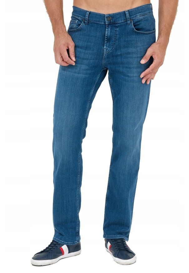 7 FOR ALL MANKIND Niebieskie jeansy męskie. Kolor: niebieski
