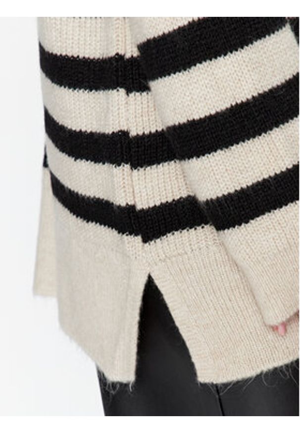 only - ONLY Sweter 15294728 Beżowy Regular Fit. Kolor: beżowy. Materiał: syntetyk