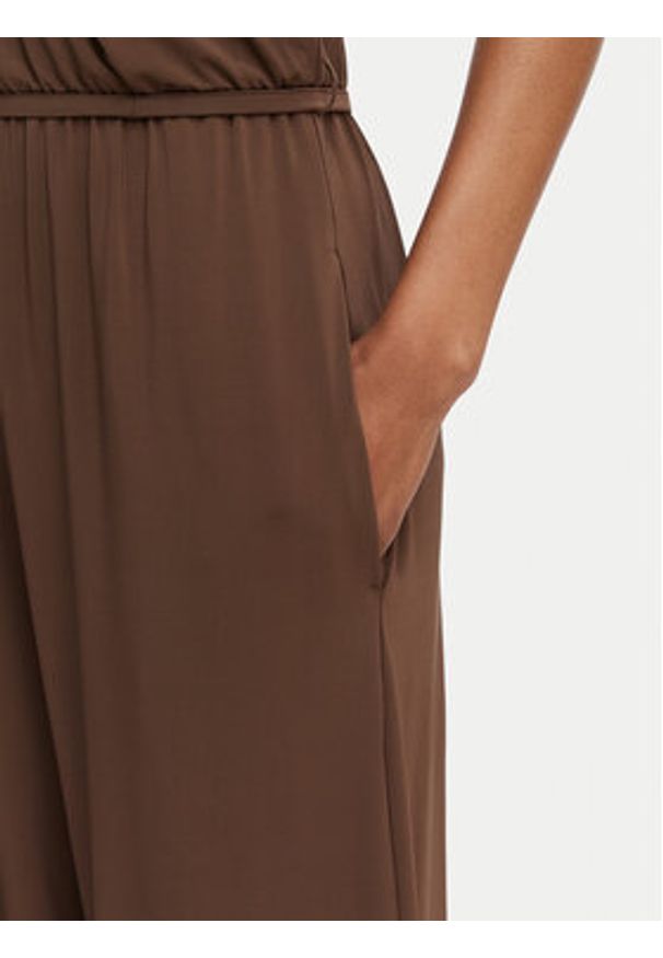 Weekend Max Mara Kombinezon Tropico 2615641012 Brązowy ciemny Regular Fit. Kolor: brązowy. Materiał: wiskoza