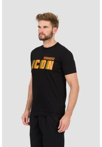 DSQUARED2 Czarny t-shirt Icon Blur Cool Fit Tee. Kolor: czarny