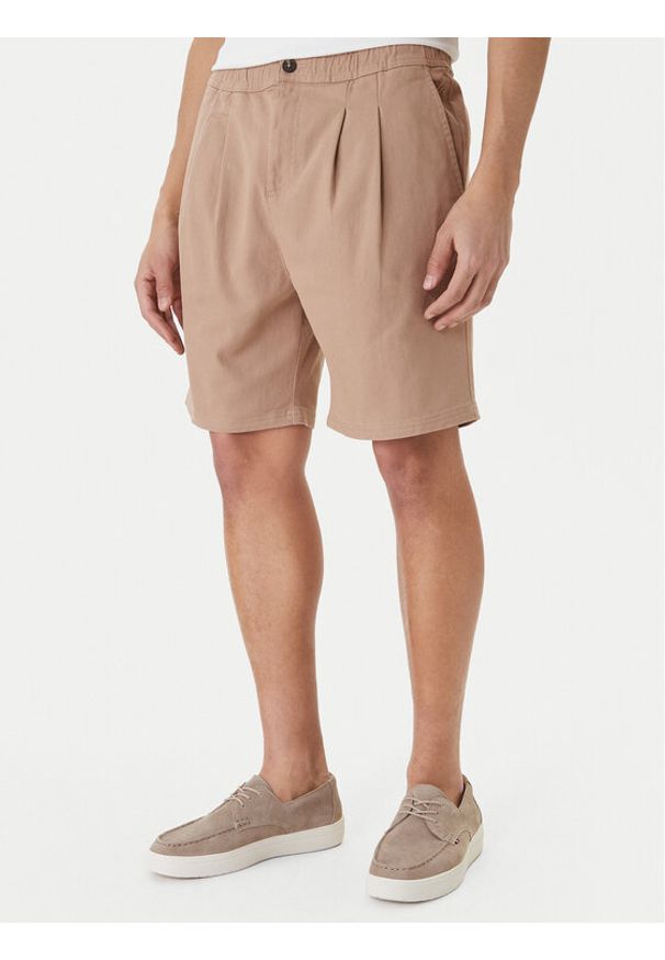 Nautica Szorty materiałowe Rava NCC03970 Beżowy Relaxed Fit. Kolor: beżowy. Materiał: bawełna