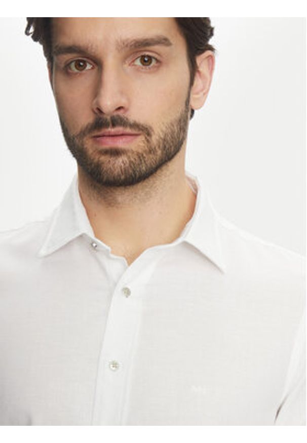 Michael Kors Koszula MK0DS01556 Biały Slim Fit. Kolor: biały. Materiał: bawełna